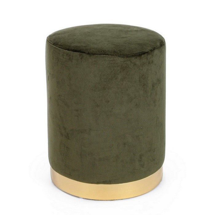 Pouf tondo in velluto con base in acciaio 35 cm - Lucilla - BIZZOTTO - 34260005454040