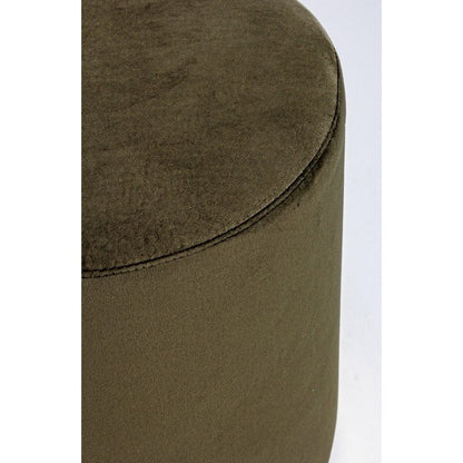 Pouf tondo in velluto con base in acciaio 35 cm - Lucilla