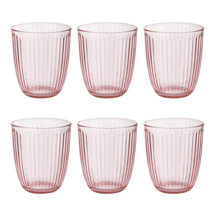 Set 6 bicchieri in vetro rosa - Acqua Line - BORMIOLI - 35059395887320