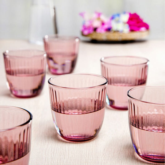 Set 6 bicchieri in vetro rosa - Acqua Line - BORMIOLI - 35059395920088