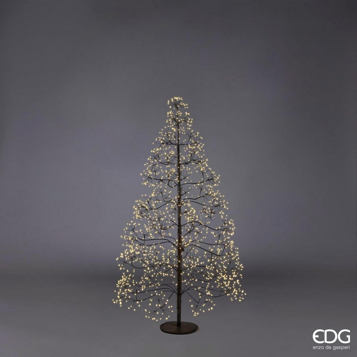 Albero di Natale con LED luminosi a luce calda - Faggio - EDG - 62801556078970