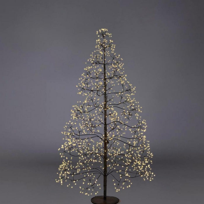 Albero di Natale con LED luminosi a luce calda - Faggio - EDG - 62801556111738