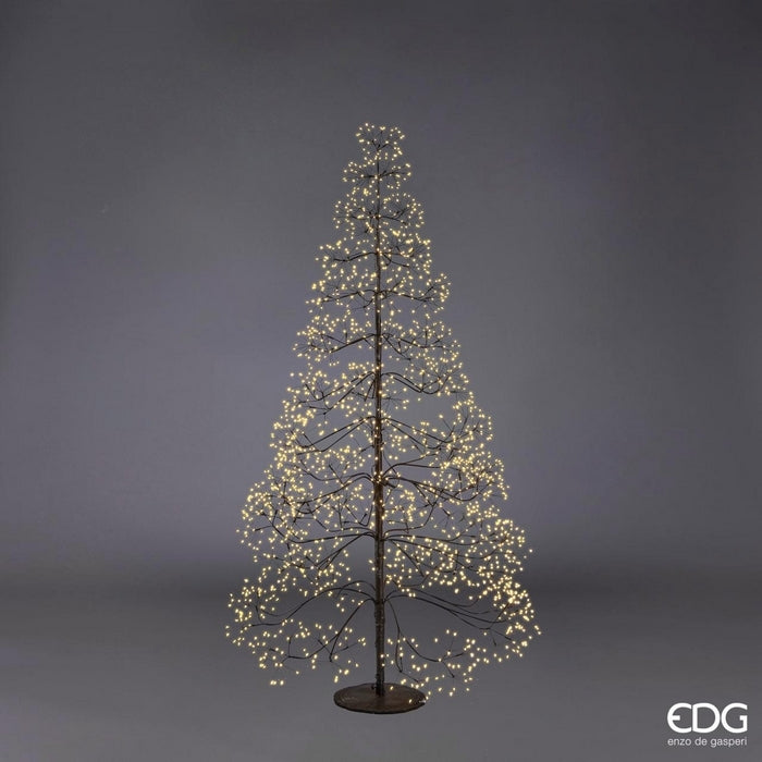 Albero di Natale con LED luminosi a luce calda - Faggio - EDG - 62801557619066