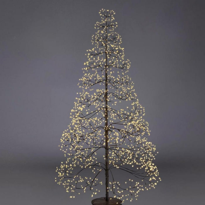 Albero di Natale con LED luminosi a luce calda - Faggio - EDG - 62801557651834