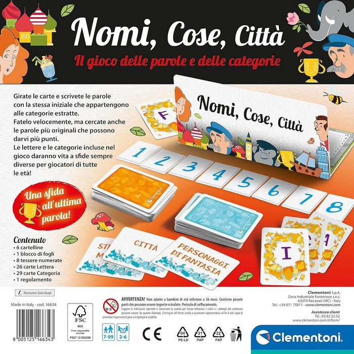 Nomi, cose e citta' - Clementoni - GENTILE GIOCATTOLI - 34277530075352