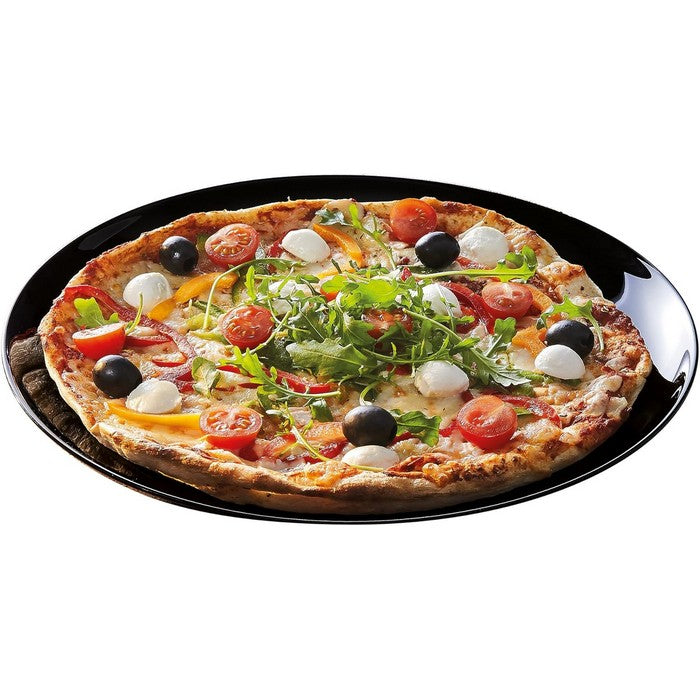 Piatto per pizza in vetro nero 32 cm - Friends time - LUMINARC - 34276569448664