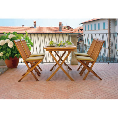 Tavolo da giardino in teak 120x70 pieghevole - Lipari