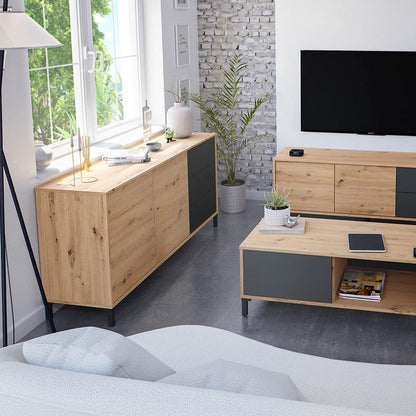 Credenza 2 ante e 3 cassetti - Booklyn