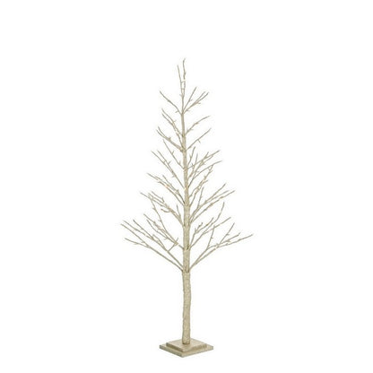 Albero di Natale con struttura champagne e LED bianco caldo - Glad