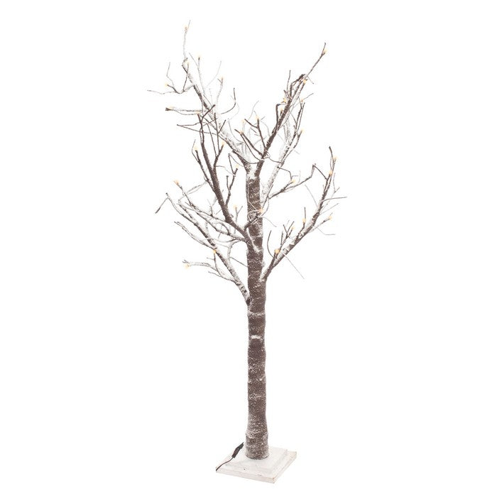 Albero di Natale con struttura marrone innevata 120 cm - Timber - BIZZOTTO - 35976600453336