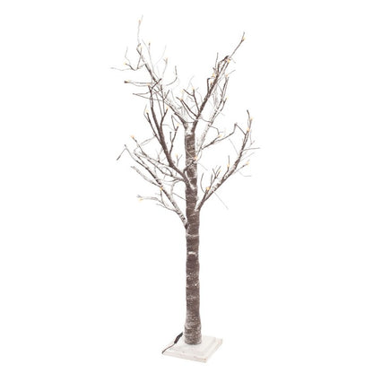 Albero di Natale con struttura marrone innevata 120 cm - Timber