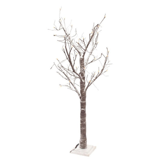 Albero di Natale con struttura marrone innevata 120 cm - Timber - BIZZOTTO - 35976600781016