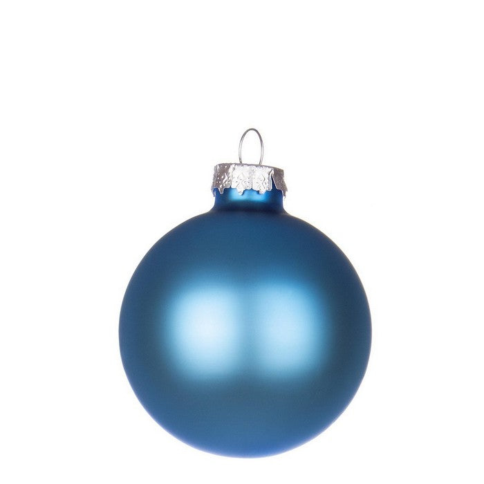 Palla di Natale in vetro blu malibù opaco - BIZZOTTO - 63047935164794