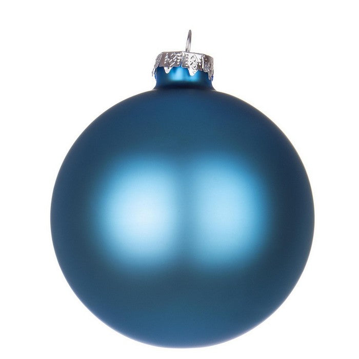 Palla di Natale in vetro blu malibù opaco - BIZZOTTO - 63047937786234