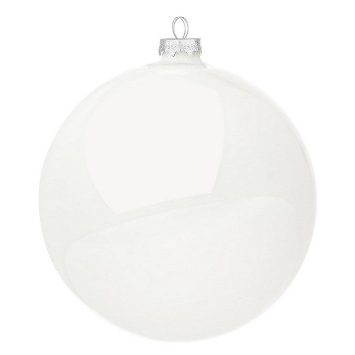 Palla di Natale in vetro bianco lucido - BIZZOTTO - 35962566115544