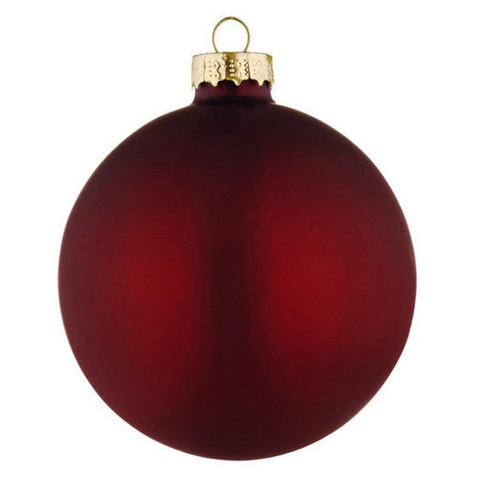 Palla di Natale in vetro rosso scuro opaco - BIZZOTTO - 35962628636888