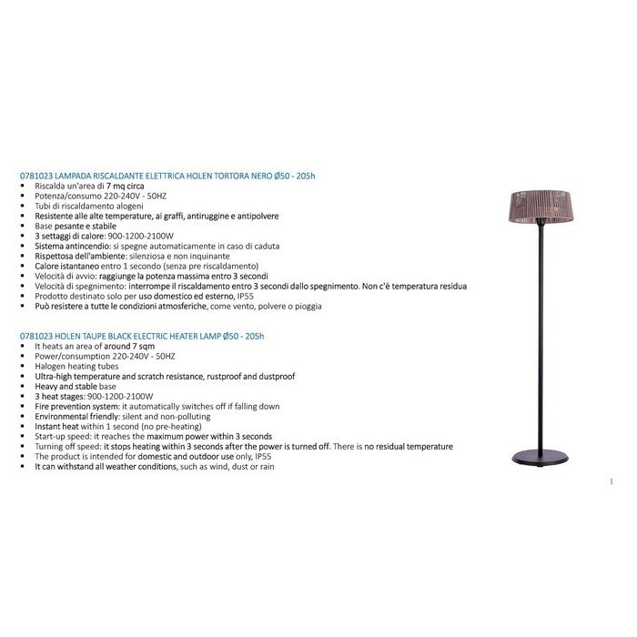 Lampada riscaldante - Holen - BIZZOTTO - 34277589057752