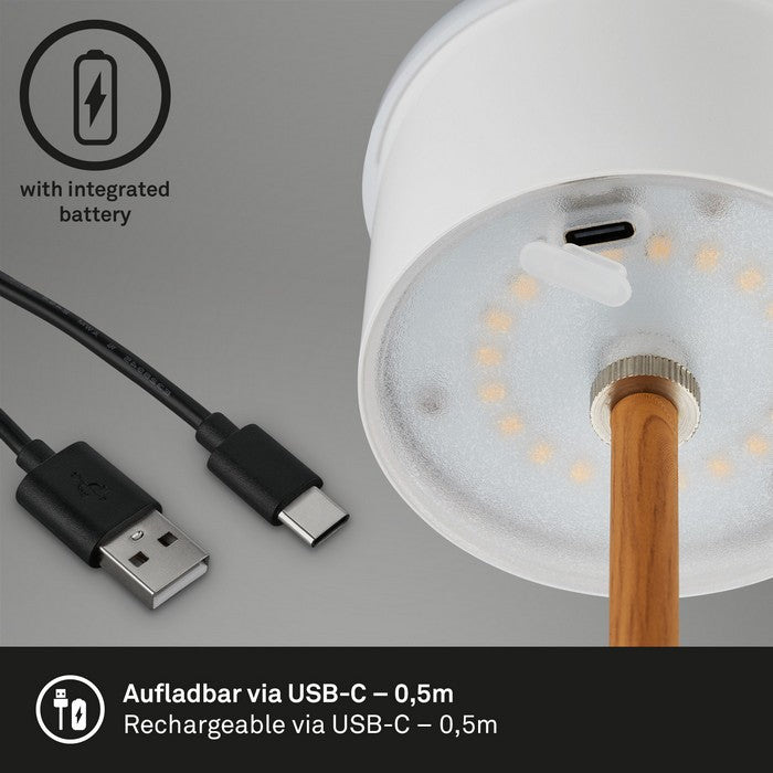 Lampada da tavolo LED a batteria ricaricabile - BRILONER - 34277596299480