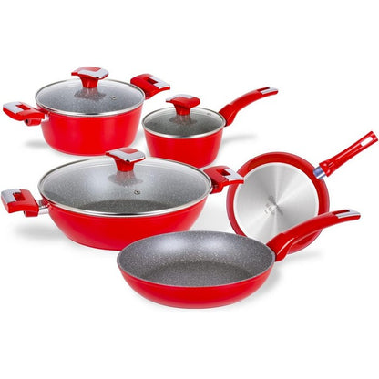 Batteria da cucina red 8 pezzi petravera Sparkling - Aeternum