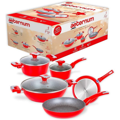 Batteria da cucina red 8 pezzi petravera Sparkling - Aeternum