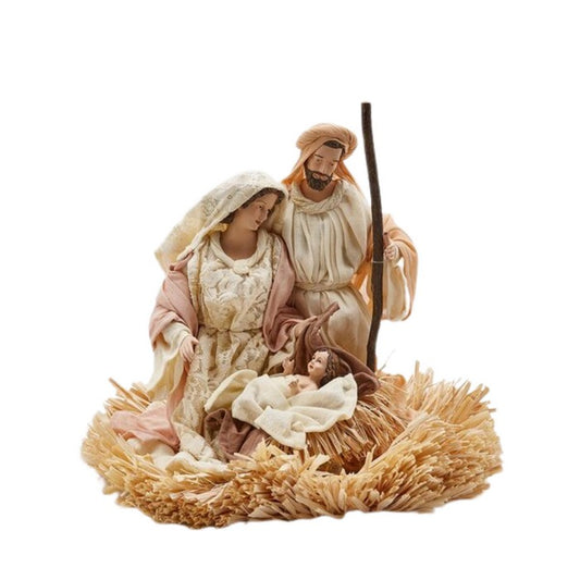 Natività statue per presepe con base paglia - EDG - 