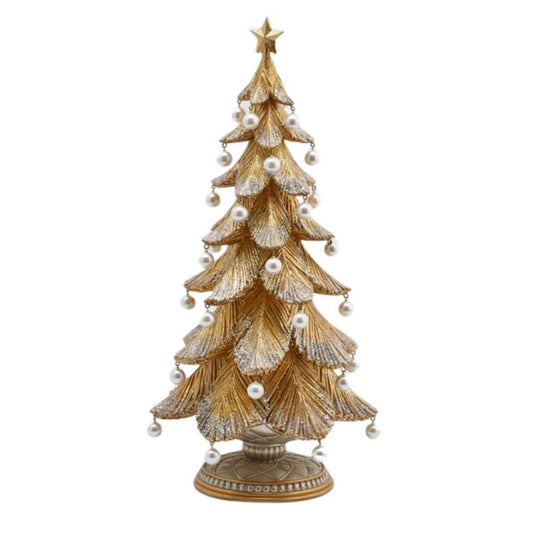 Pino natalizio decorativo con perle 46 cm - EDG - 