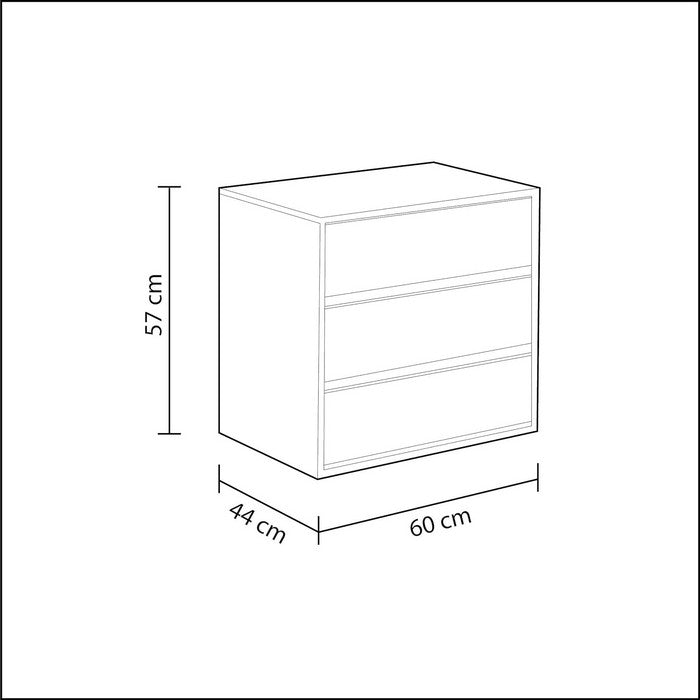 Cassettiera per interno armadio 3 cassetti - Arc - FORES - 34267196621016