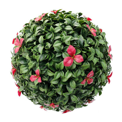 Bosso artificiale sempreverde con fiori di gardenia