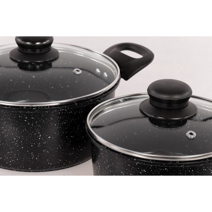 Batteria di pentole 6 pezzi - Black Iron - CASA COLLECTION - 34276785193176