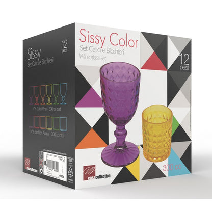 Set 12 bicchieri vino e acqua - Sissy