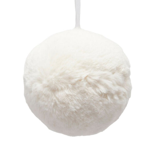 Palla di Natale bianco neve - Furry - EDG - 62801570365818