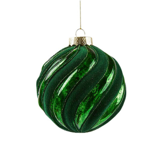 Palla di Natale verde spirale - Swirl - EDG - 62801572102522