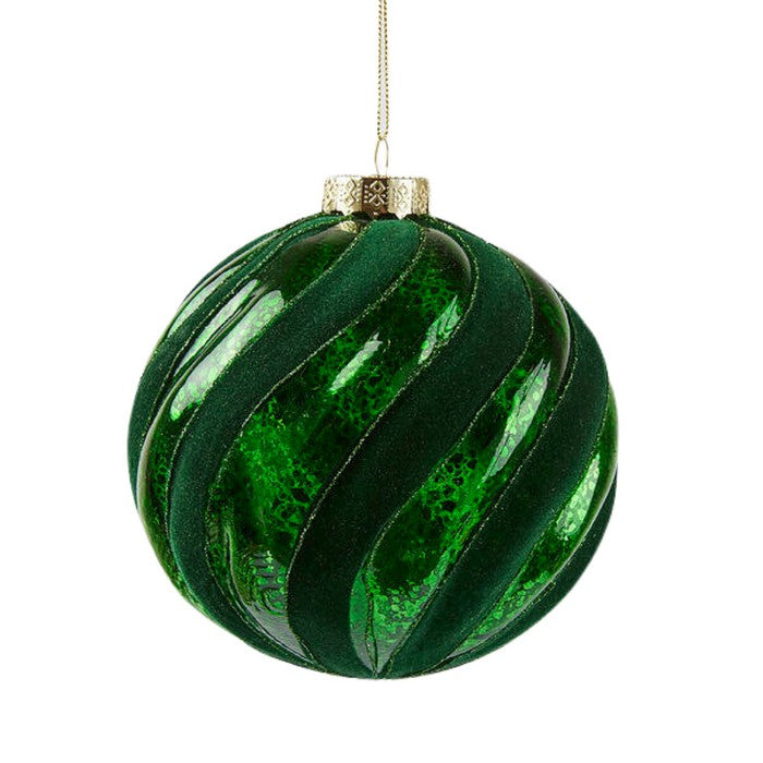 Palla di Natale verde spirale - Swirl - EDG - 62801572102522