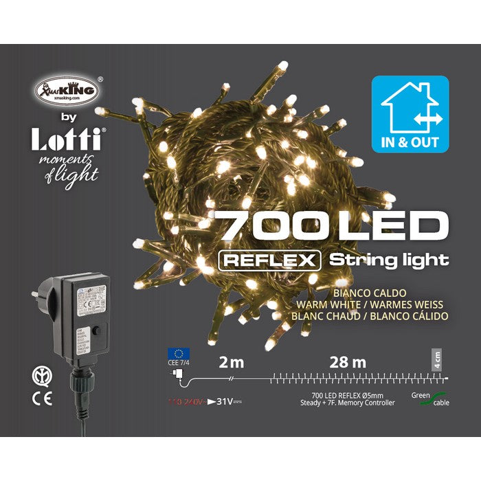 Catena lineare di 700 luci a LED per decorazione natalizia - LOTTI - 63027497795962