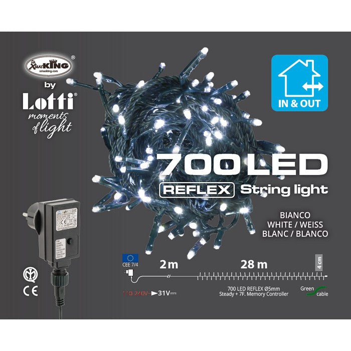 Catena lineare di 700 luci a LED per decorazione natalizia - LOTTI - 63027490881914