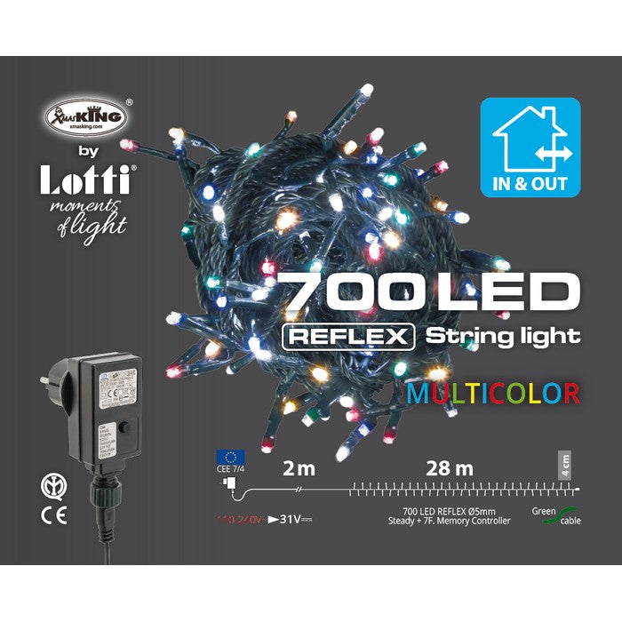 Catena lineare di 700 luci a LED per decorazione natalizia - LOTTI - 63027505332602