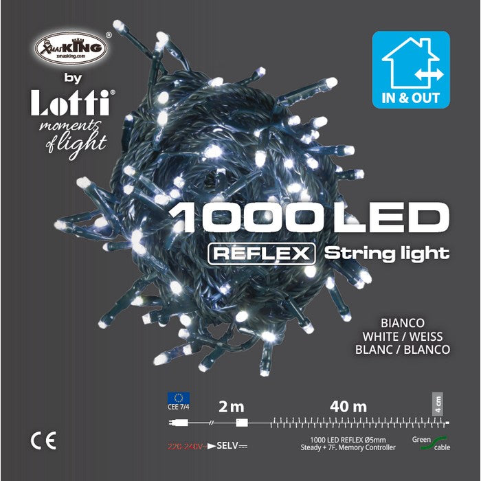 Catena lineare di 1000 luci a LED per decorazione natalizia - LOTTI - 63027493044602