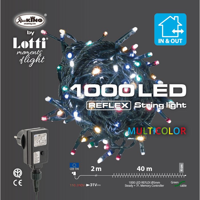 Catena lineare di 1000 luci a LED per decorazione natalizia - LOTTI - 63027508150650