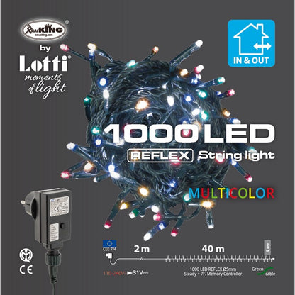 Catena lineare di 1000 luci a LED per decorazione natalizia