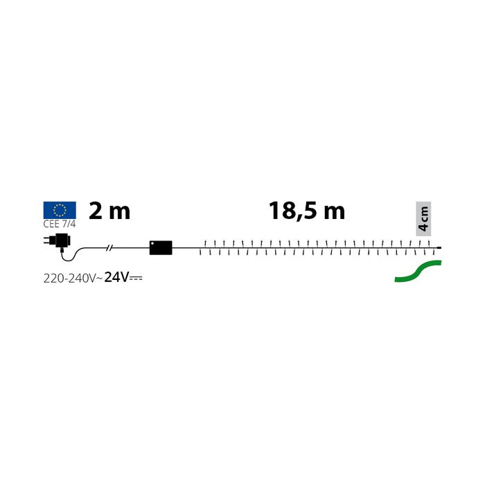 Catena lineare di 450 luci a LED per decorazione natalizia - LOTTI - 63027525190010