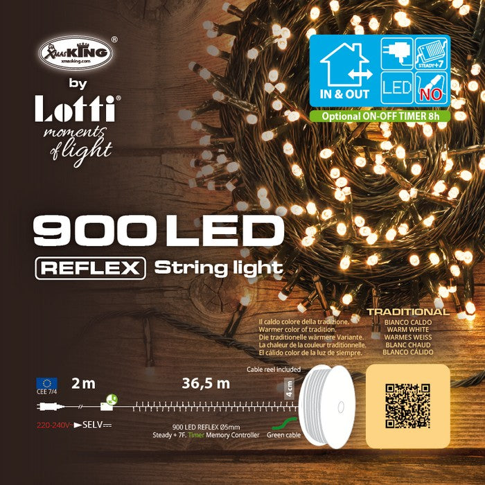 Catena lineare di 900 luci a LED per decorazione natalizia - LOTTI - 63027531383162