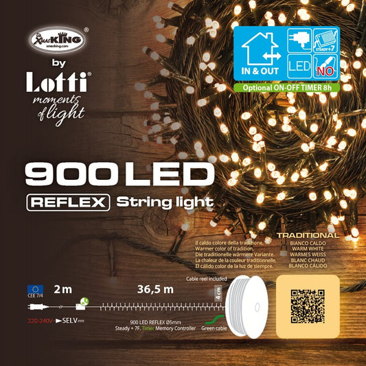 Catena lineare di 900 luci a LED per decorazione natalizia - LOTTI - 63027532661114