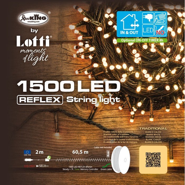 Catena lineare di 1500 luci a LED per decorazione natalizia - LOTTI - 63027534365050