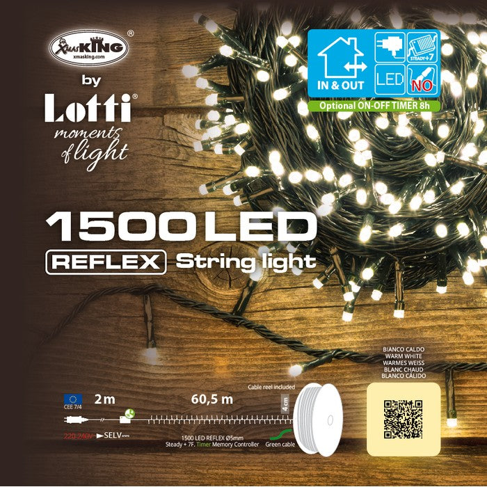 Catena lineare di 1500 luci a LED per decorazione natalizia - LOTTI - 63027513721210