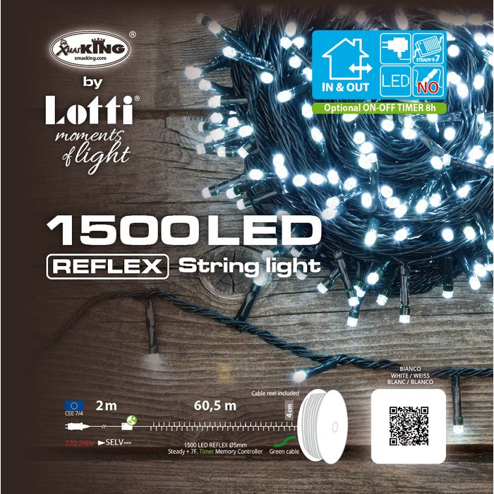 Catena lineare di 1500 luci a LED per decorazione natalizia - LOTTI - 63027512050042