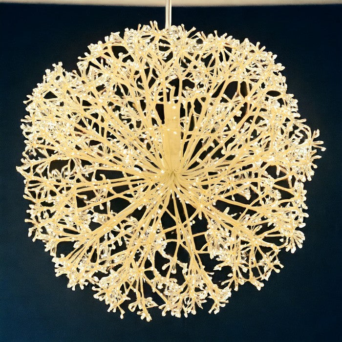 Ramo sfera con ciuffi LED per decorazione natalizia 80 cm - LOTTI - 63027613368698