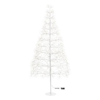 Albero di Natale Abete in metallo con 3000 luci a LED 210 cm