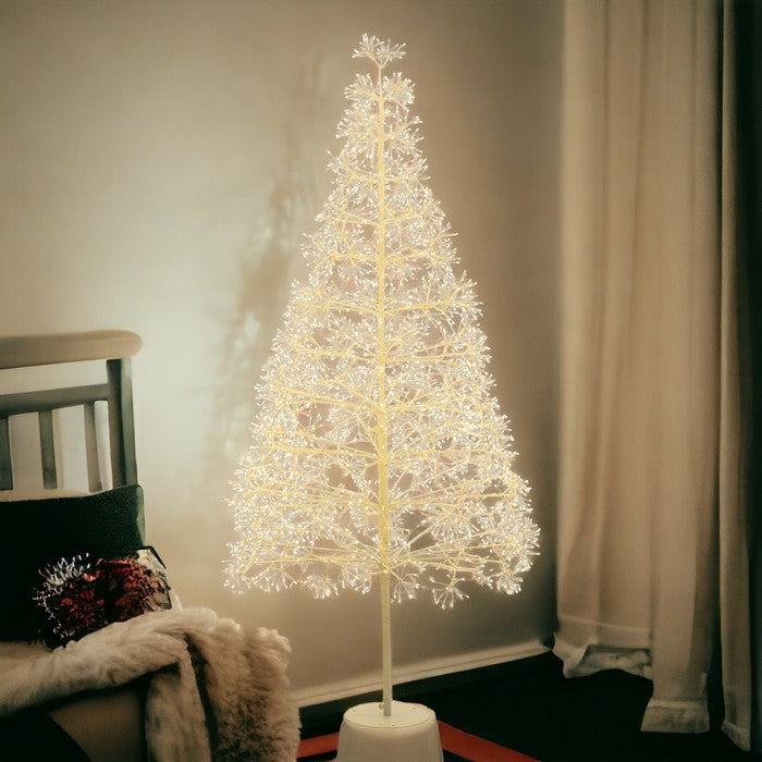 Albero di Natale Abete in metallo con 3000 luci a LED 210 cm - LOTTI - 63027619299706