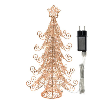 Albero di Natale abete in metallo con micro LED