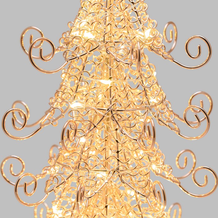 Albero di Natale abete in metallo con micro LED - LOTTI - 63027625394554